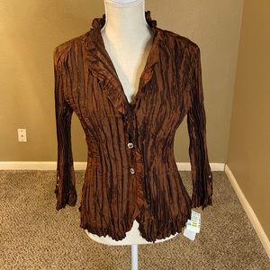 Vintage Agora chocolate brown blouse.